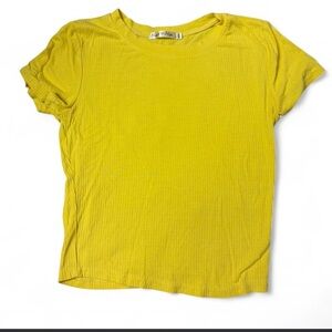 SHEIN Ribbed Crop Top Size Small Fitted Tee -S